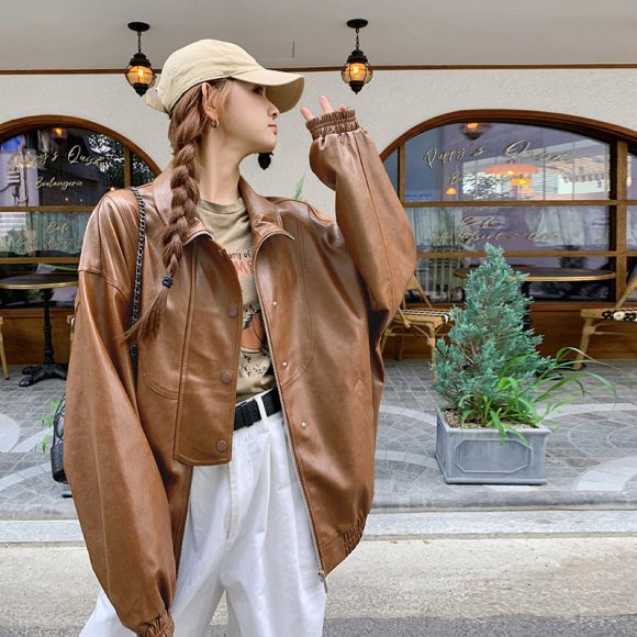 High-grade Casual Leather Jacket Motorcycle Clothing - Image 2