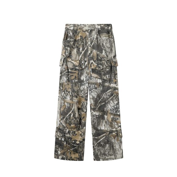 Distressed Camouflage Pants Wide Leg Loose Straight Cargo Pants - Image 4