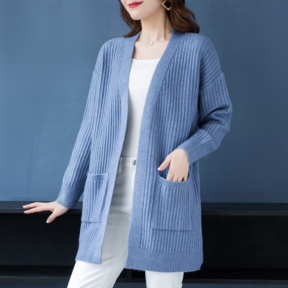 Loose Knitted Shawl Versatile Sweater Coat Women's - Image 2