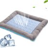 Pet Cooling Pad Bed For Dogs Cats Puppy Kitten Cool Mat Pet Blanket Ice Silk Material Soft For Summer Sleeping  Blue Breathable - Image 4