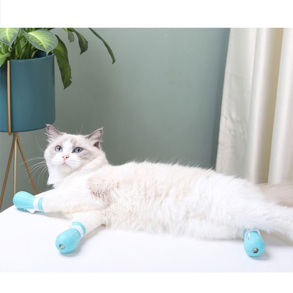 Adjustable Cat Foot Claw Cover Anti-Scratch Prickly Nail Glove Cat Boots For Cats Only, Anti-Scratch Cat Feet Claw Covers Adjustable Prickly Anti-Off Shoes Nail Glove - Image 6