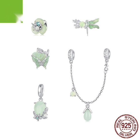 Green Flowers And Insects Series Bracelet String Beads Accessories - Image 9