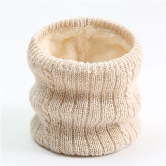 Twist Wide Striped Fleece-lined Knitting Scarf For Men - Image 3