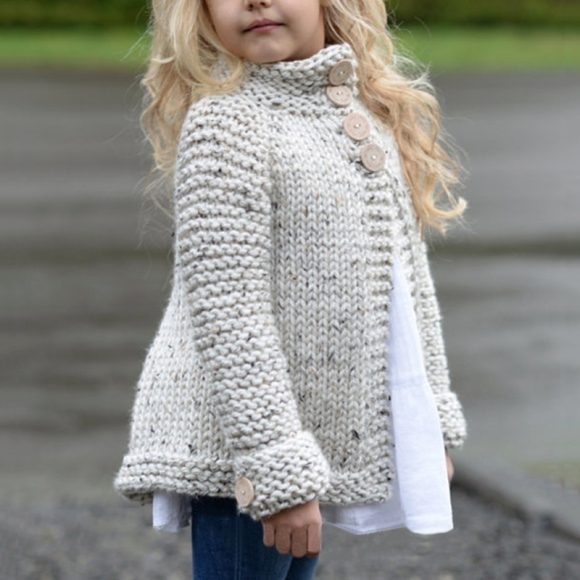 Girls cardigan sweater coat - Image 2