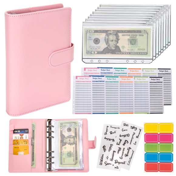 Macaron Loose-leaf Leather Notebook With Zipper Wallet Bill Storage Bag - Image 8