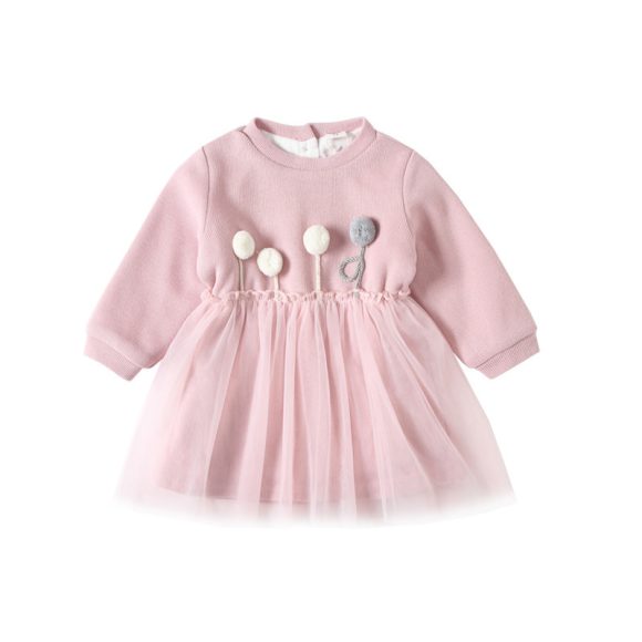 Baby girl plus velvet dress - Image 3