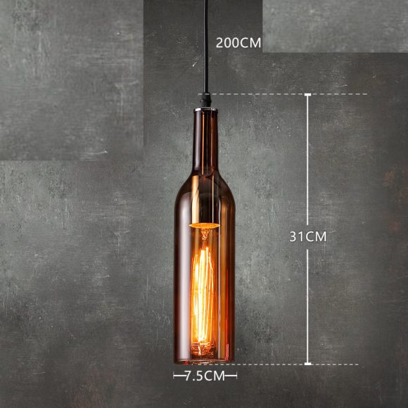 Nordic Style Restaurant Bar Creative Color Wine Bottle Glass Chandelier - Image 4