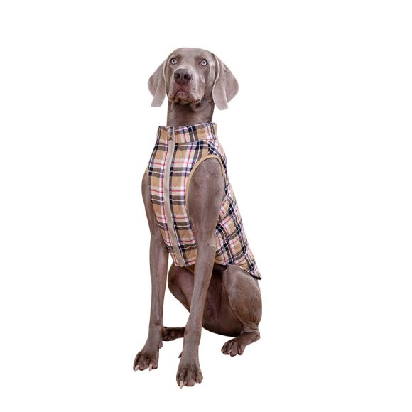 Winter Pet Dog Clothes Heavy Cotton Pet Clothes Jacket Plaid Zipper Down Jacket Pets Supplies - Image 7