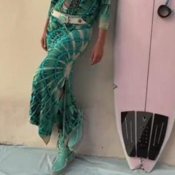 New Seaside Holiday Positioning Floral Print Slit Skirt - Image 5