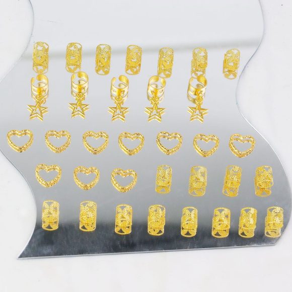 Gold Plated XINGX Pendant Connecting Heart Hair Ring - Image 2