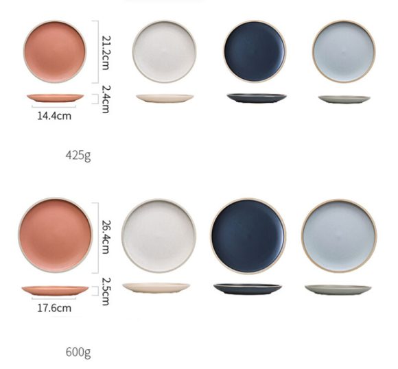Pure color matte ceramic plate - Image 5