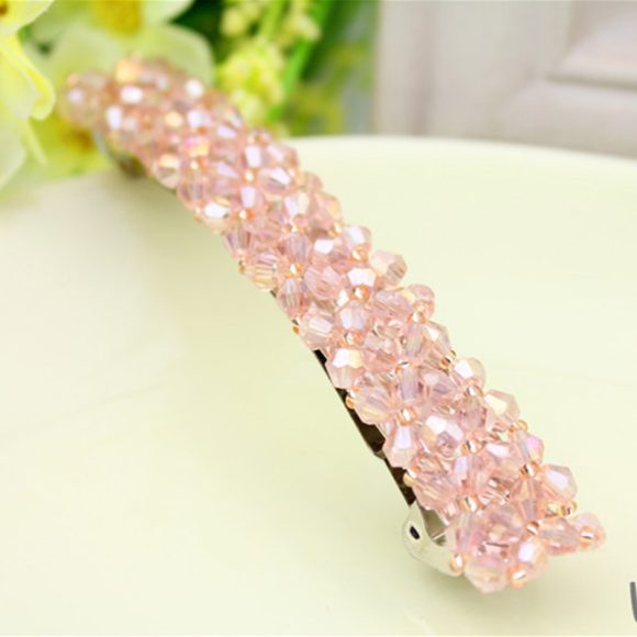 Four Rows Of Crystal Hair Clips, Spring Clips - Image 6