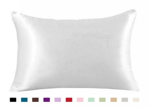 Pillowcase Satin Solid Color Simulation Silk Single Pillowcase Ice Silk Pillowcase - Image 5