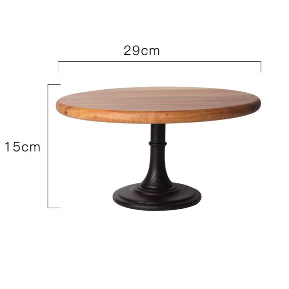 Solid wood tray dessert cake stand - Image 2