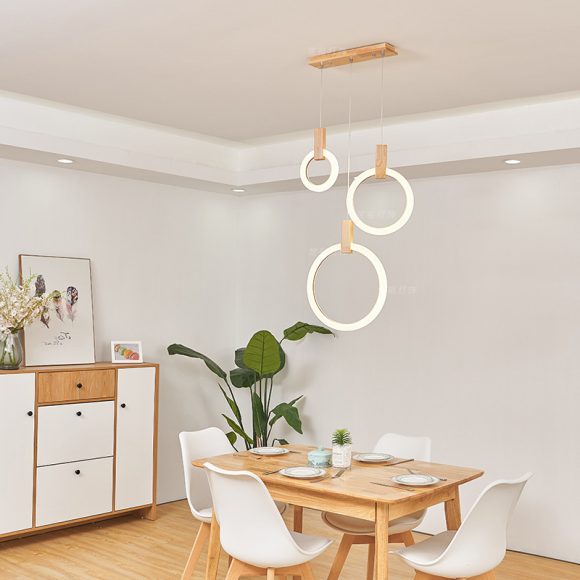 Round ring wooden lamp - Image 6