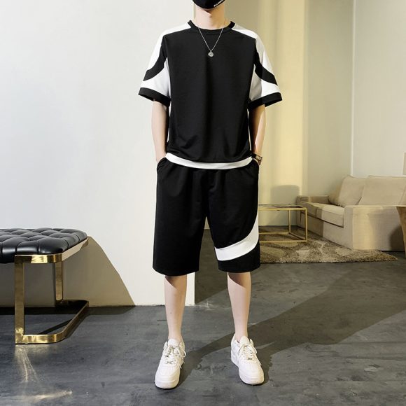Summer Short-sleeved T-shirt Men's Casual Suit - Image 5