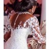 Long Sleeves Mermaid  White Wedding Dress - Image 2
