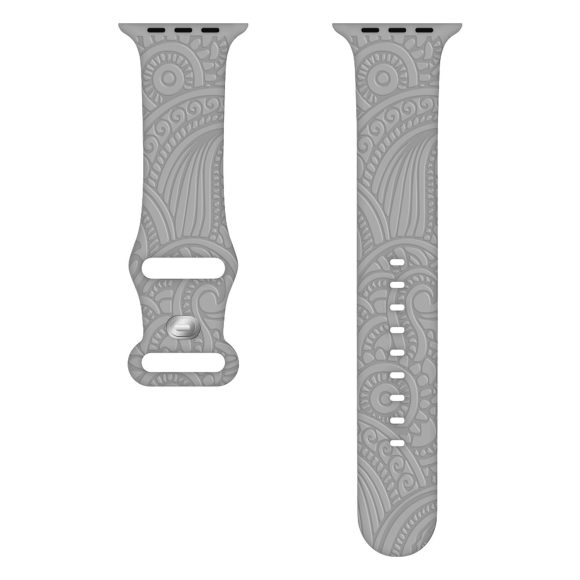 Laser Carved Embossed Cashew Printed Silicone Strap - Image 8