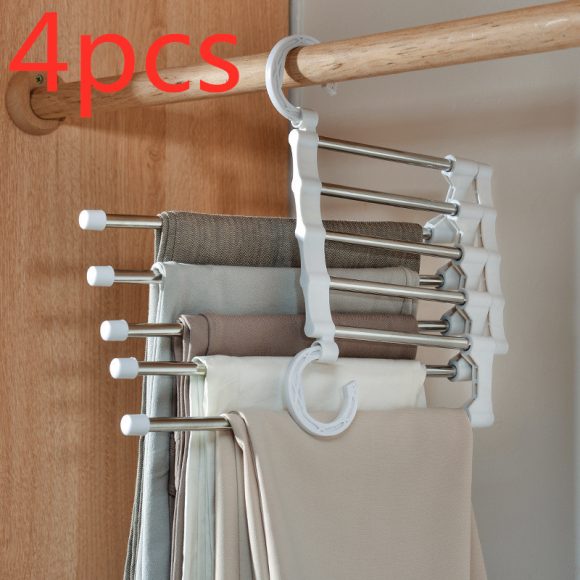 Telescopic Folding Multifunctional Pants Rack Pants Hanger Household - Image 8