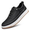 Men's Cowhide Board Shoes Thick Bottom Retro Trendy Flat Handmade Sewing - Image 2