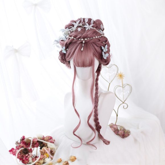 Long Curly Hair Fashion Full Headgear Air Bangs Chemical Fiber Wig - Image 4