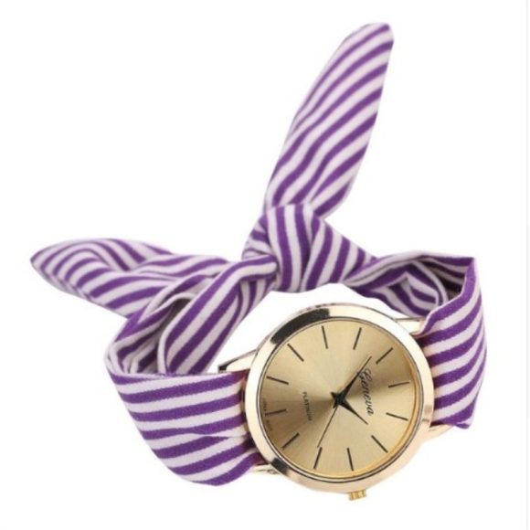 Trendy Fashion Personality Non-buckle Hand Tie Flower Band Watch - Image 5