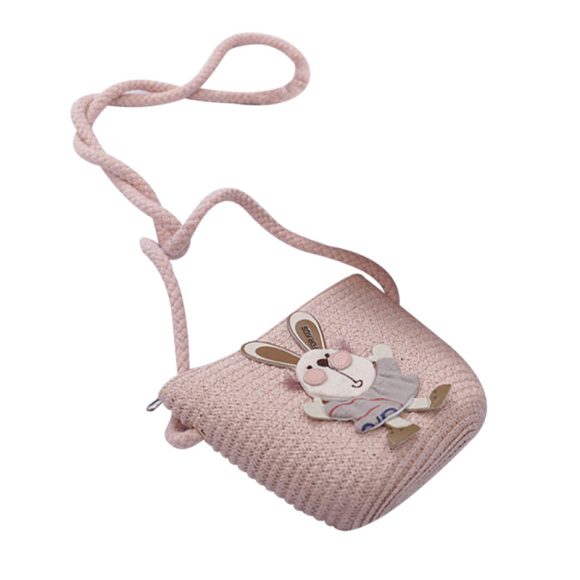 Cute Rabbit Decoration Bag Two-Piece Straw Hat - Image 10