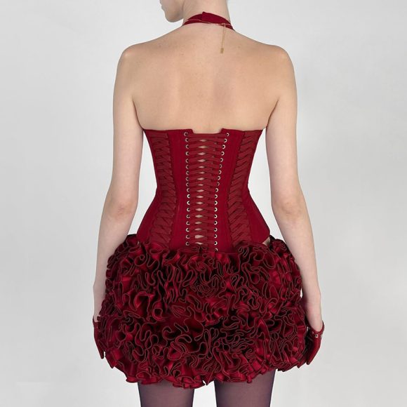 Lace-up Hot Girl Halterneck Vest Deep Sexy Short Top - Image 4