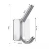 Nail-free Stainless Steel Single Hook Alumimum Hook Towel Self-adhesive Hook Single Hook - Image 10