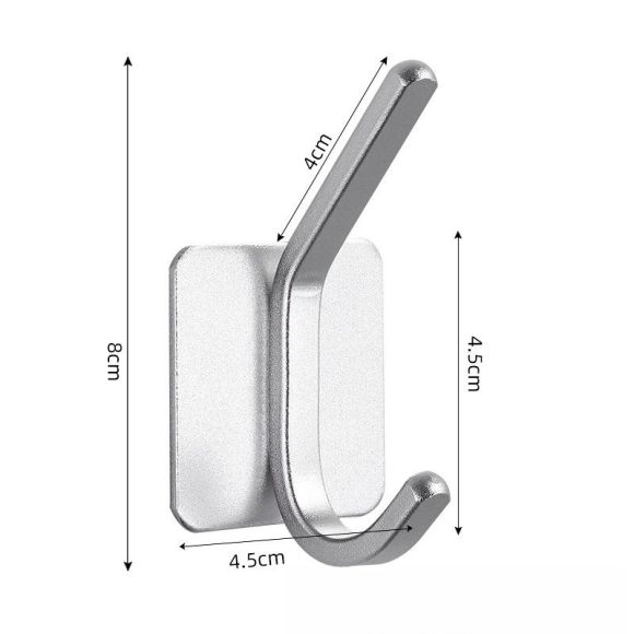 Nail-free Stainless Steel Single Hook Alumimum Hook Towel Self-adhesive Hook Single Hook - Image 10