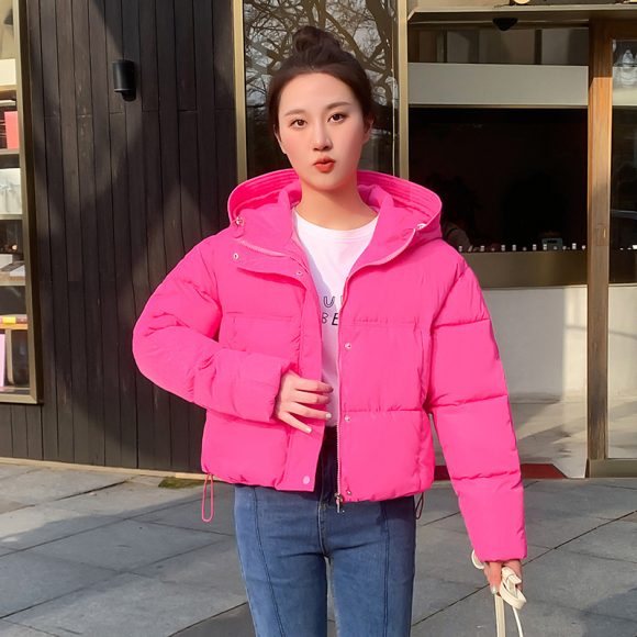 Women's Simple Casual Hooded Short Down Jacket - Image 2