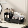 Cosmetics Storage Box Rotating Pen Holder Dresser Table Large Capacity Makeup Brush Lipstick Eye Shadow Puff Storage Rack - Image 10