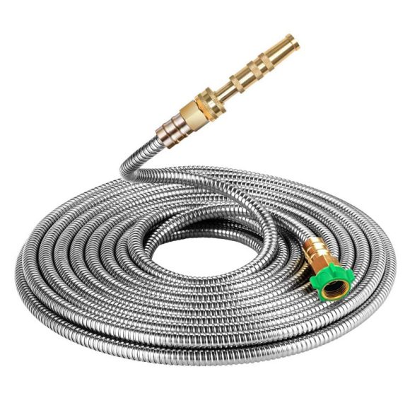 Stainless Steel Garden Hose With Brass Garden Hose Nozzle - Image 5