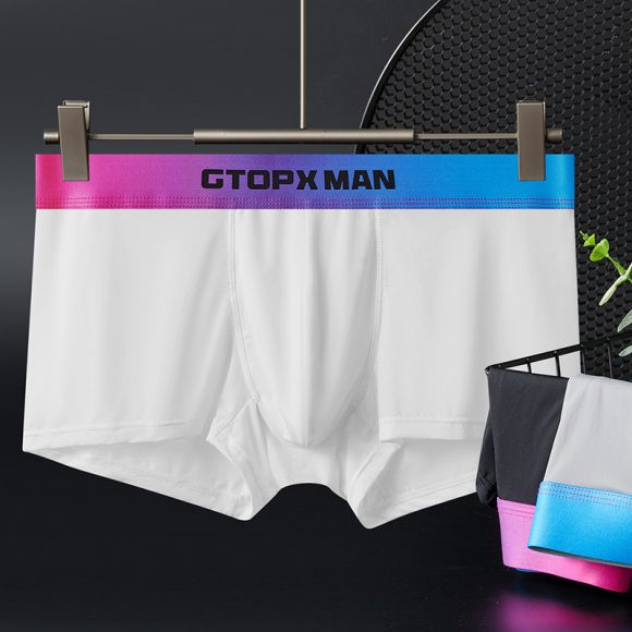 Men's Ice Silk U Convex Low Waist Thin Summer Gradient Boxers - Image 7