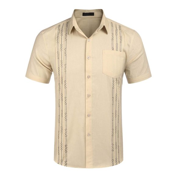 Cuba Beach Top Pocket Guayabella Shirt - Image 4