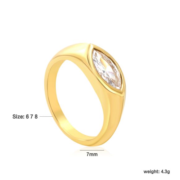 Retro 18K Zircon Ring Fashion - Image 2