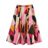 Spring And Summer Square Printing Midi Dress - Image 3