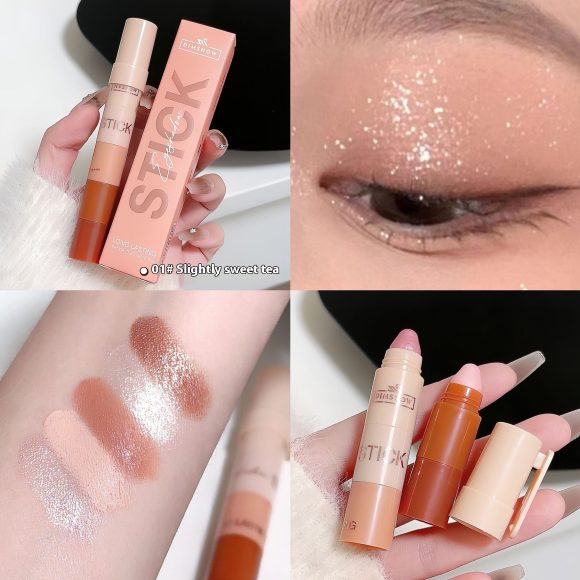 Five And Five Sections Lazy Eyeliner Pen Highlight Plain Face - Image 9