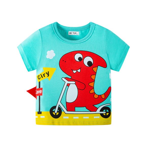 T-shirt Cotton Boy Baby Foreign Style Top T - Image 3