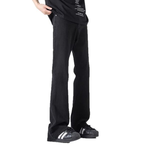 Black Casual Trousers Straight Micro-pull - Image 9