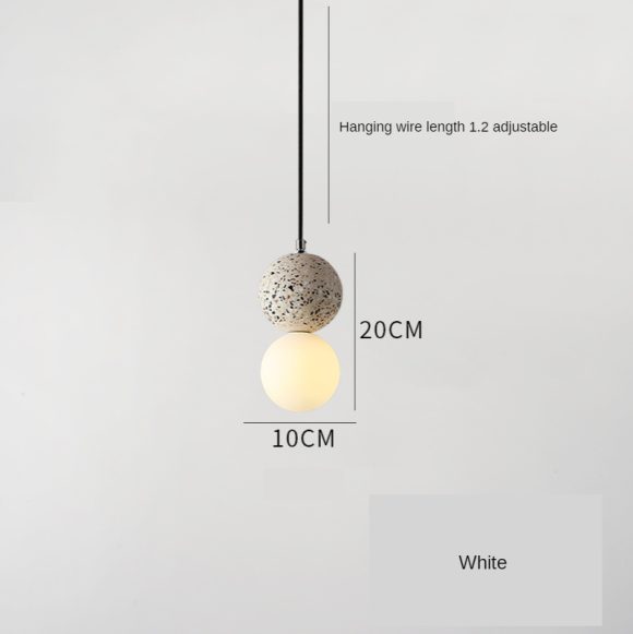 Nordic Ins Modern Cement Terrazzo Small Chandelier Restaurant Bar - Image 4