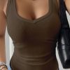 Sporty Knit Camisole Tank Top Slim Fit - Image 3