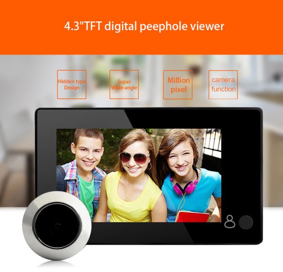 Hidden Electronic Cat's Eye 4.3 Inch Visible Electronic Cat's Eye Large Screen - Image 9