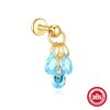 Sterling Silver Super Flash Water Drop Colorful Crystals Cartilage - Image 10