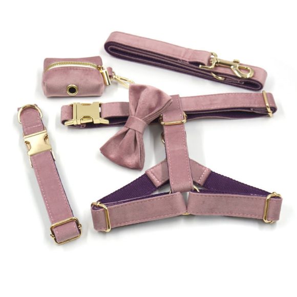 Green Velvet Dog Collar Dog Leash Pet Collar - Image 9