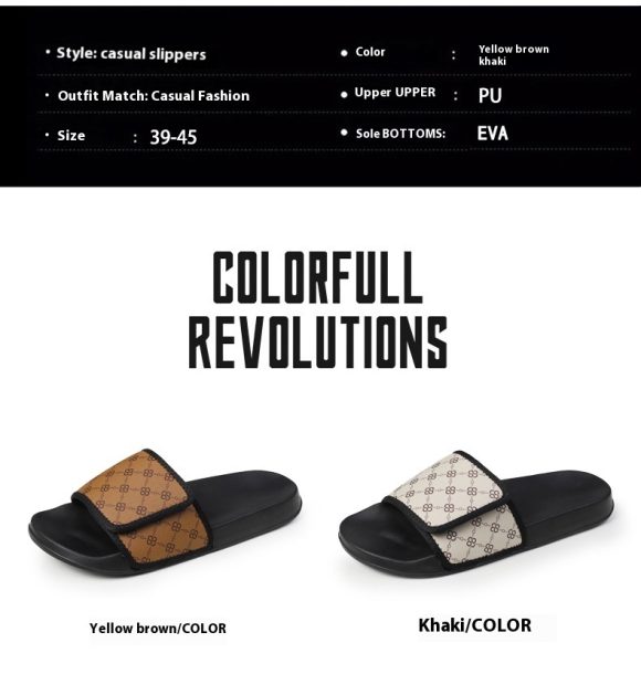 Cross-border Slippers Summer Outdoor Wear Niche High-grade Velcro Non-slip Beach Flip-flops Men - Image 5