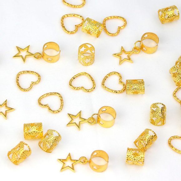 Gold Plated XINGX Pendant Connecting Heart Hair Ring - Image 4