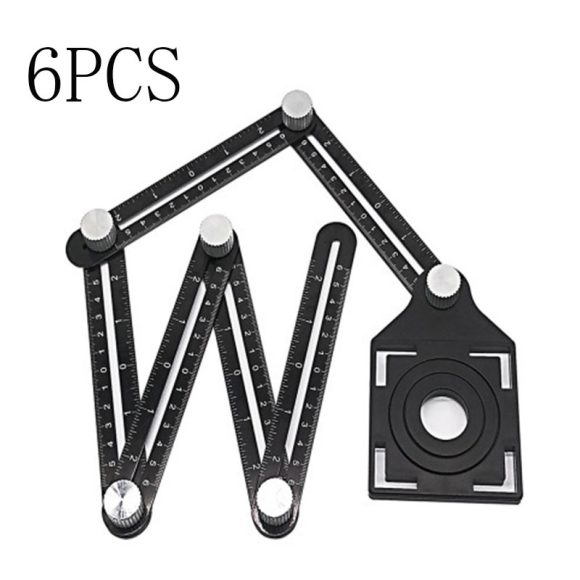 Aluminum Alloy Six-fold Ruler Ceramic Tile Hole Locator - Image 2