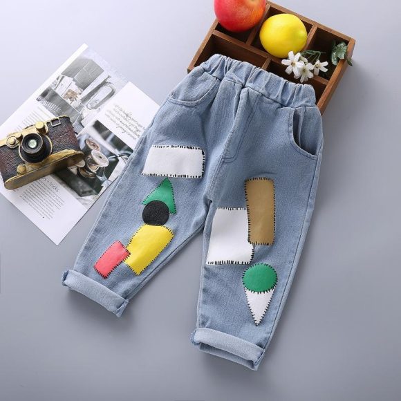 Boys' sports casual jeans spring - Image 3
