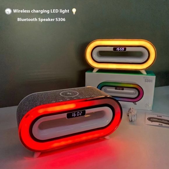 Wireless Charger White Noise Desktop Bluetooth Speaker - Image 6